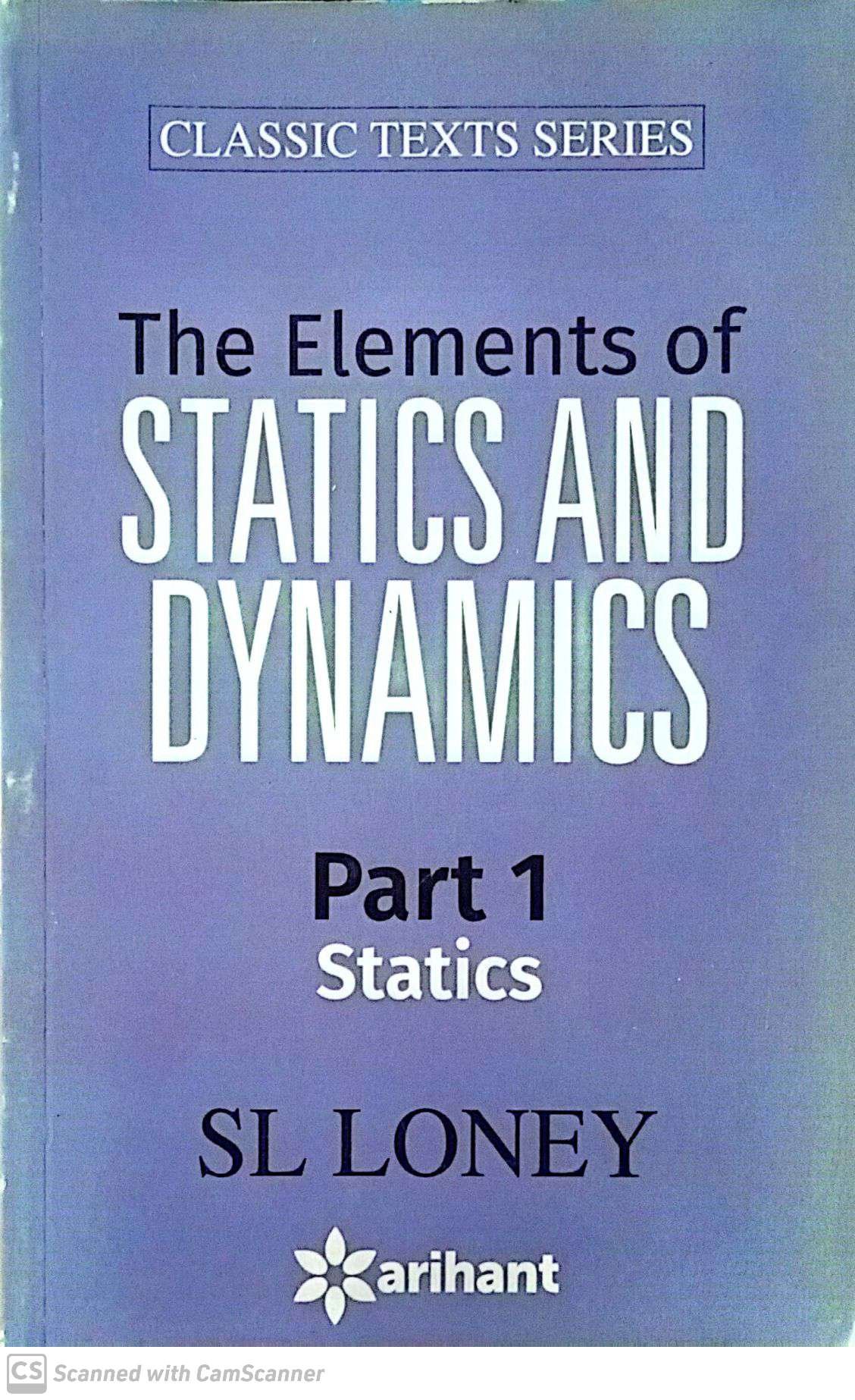 060a63a5bab53033a6dcb51f9b41cd40.jpg The Elements of STATISTICS & DYNAMICS Part-I Statics F042 - Image 1