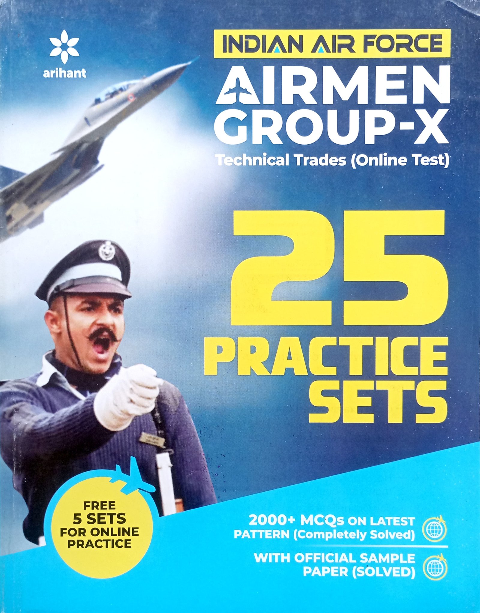 3743529fb82beff808177c84bb2c6f6e.jpg Arihant Indian Airforce Airmen Group X Technical 25 Practice Set D535 old - Image 1