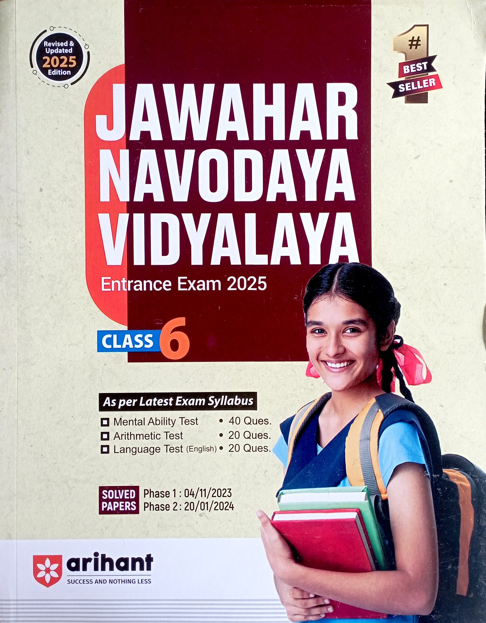 3db68154b5229e7b1c029160e315a741.jpg Arihant Jawahar Navoday School Guide Class 6 G072 - Image 1