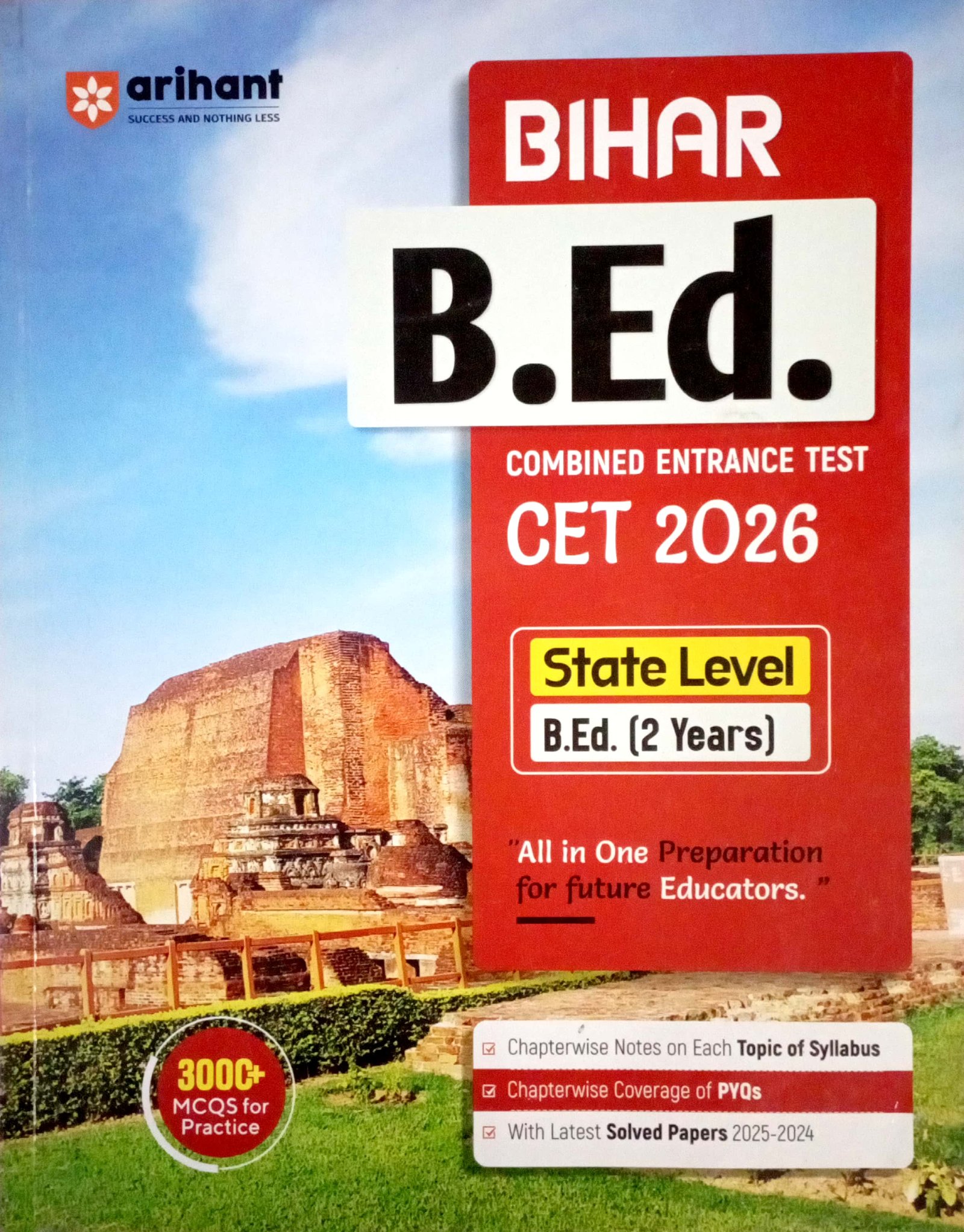 467dbe0a993c5d0fbcf804c32b9dd867.jpg Arihant Bihar B.ed Entrance guide 2026 in English G858 - Image 1