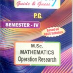 PG 4th Semester Math, Operation Research