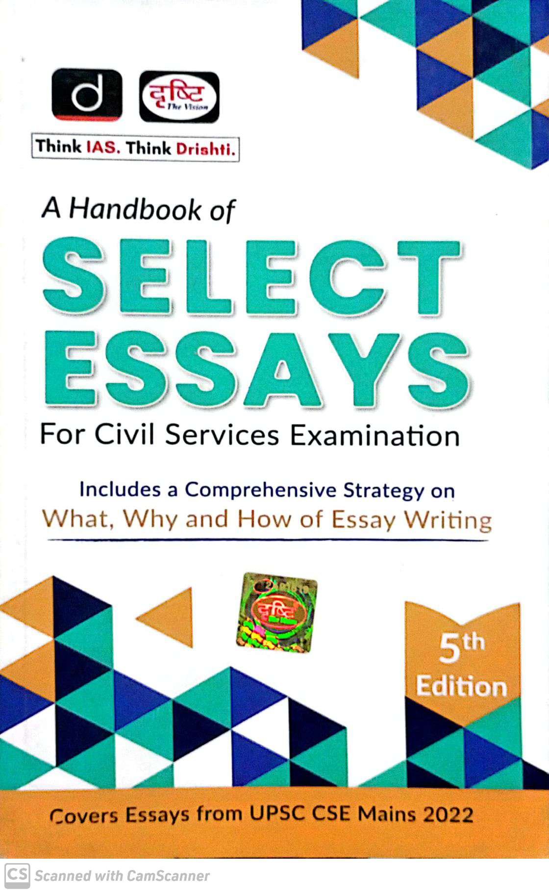 5da4e3631bc5e45c3269b79508964936.jpg Drishti A Handbook of Select Essays - Image 1