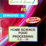 PG 3rd Semester Home science CC 10