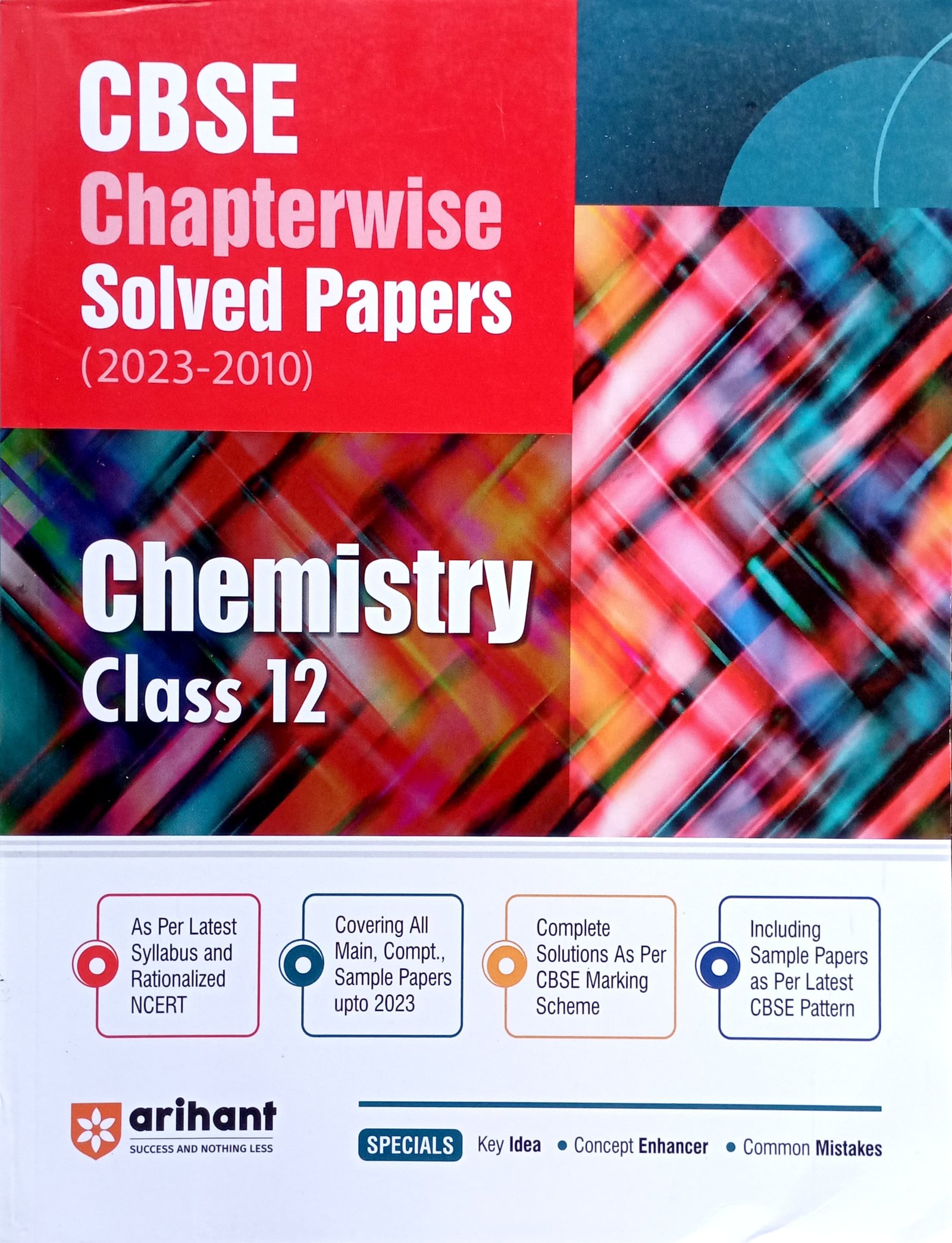 8f56f1dedf7da138b8742b9266229356.jpeg Arihant CBSE Chapterwise Solved papers Class 12 Chemistry F054 - Image 1