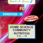 PG 3rd Semester Home science CC 13