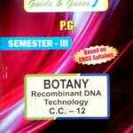 PG 3rd Semester Botany CC 12