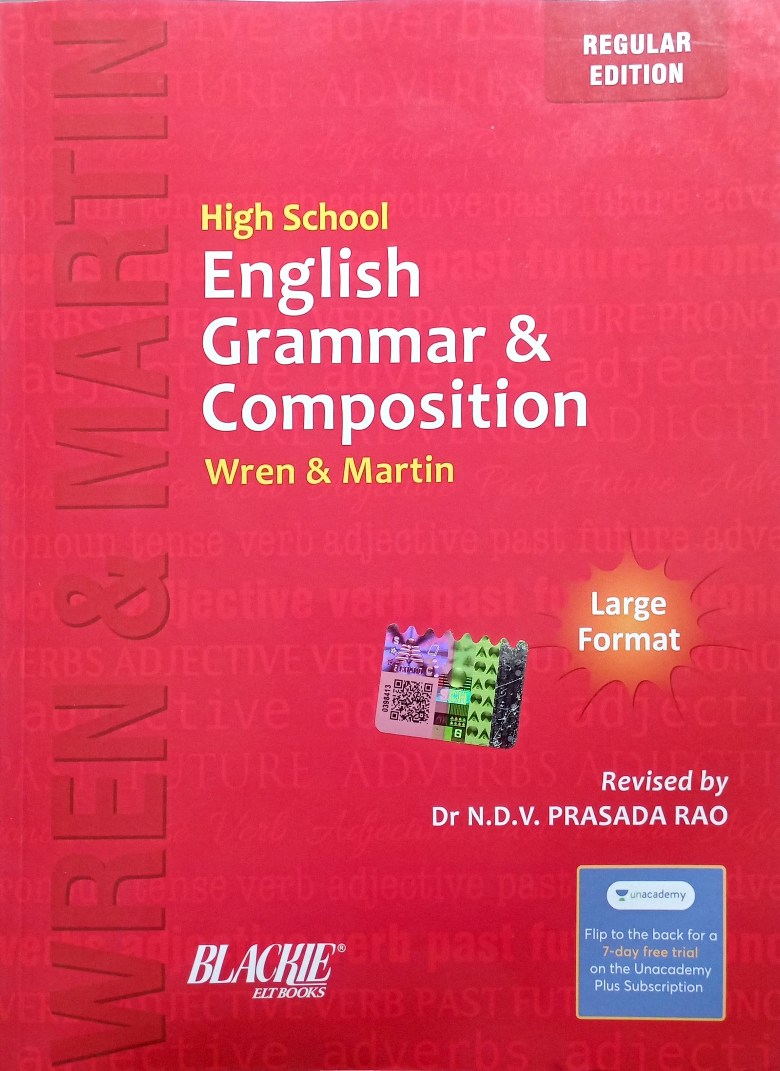 e7b6152ffb5ed68fe601a0570cdcd97a.jpeg Wren And Martin High School English Grammar & Composition - Image 1