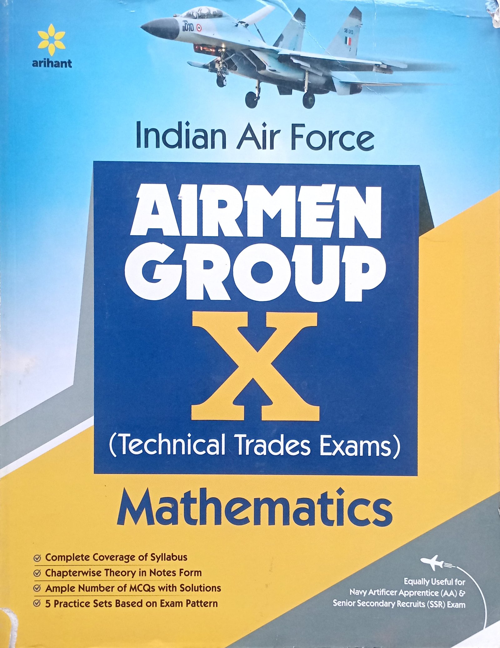 f290cdb5a0e9920c19cad67b1a8a66de.jpg Arihant Indian Airforce Group x Mathematics old D932 - Image 1