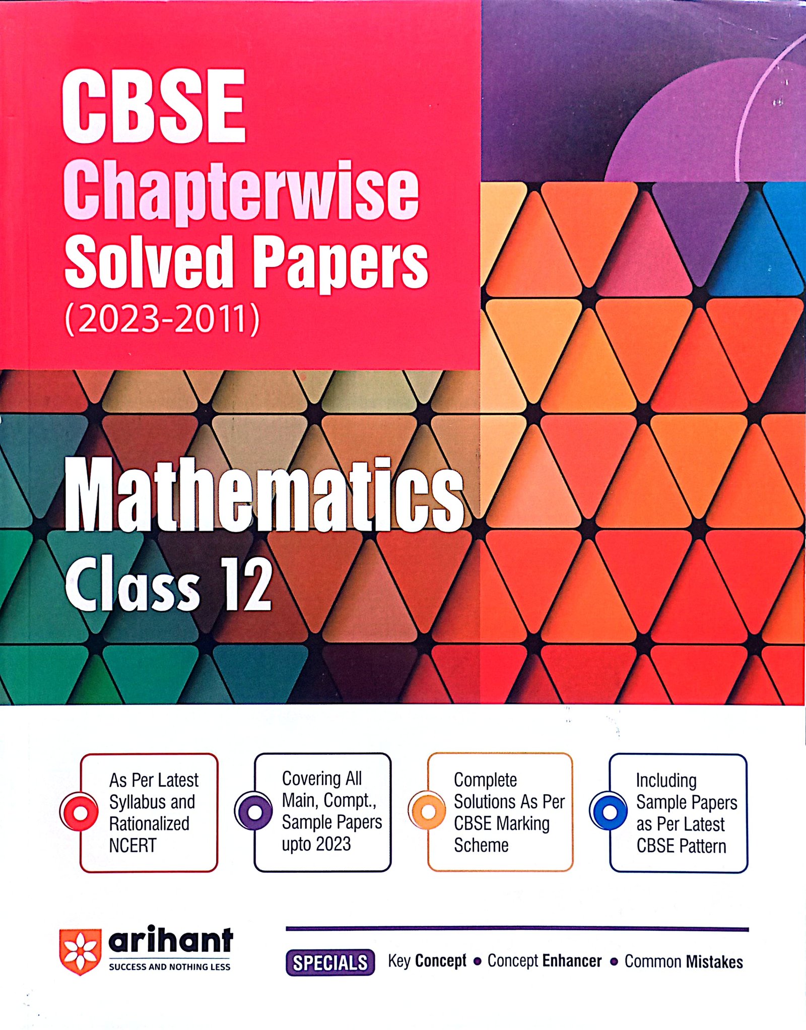 f33c4cbc52dc53e8c1a0021a3c7f9b4c.jpeg Arihant CBSE Chapterwise Solved papers Class 12 Mathematics F052 - Image 1